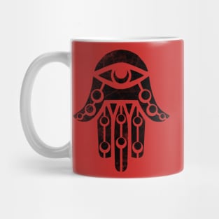 Hamsa Black Halftone 2 Mug